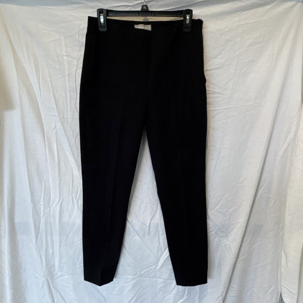 Everlane Black Flat Front Zipper Women's Pants Regular Size 10